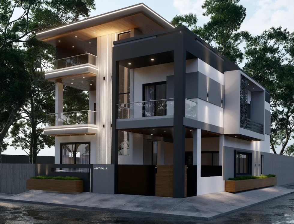TerraSpace Modern Residential Exterior Elevation